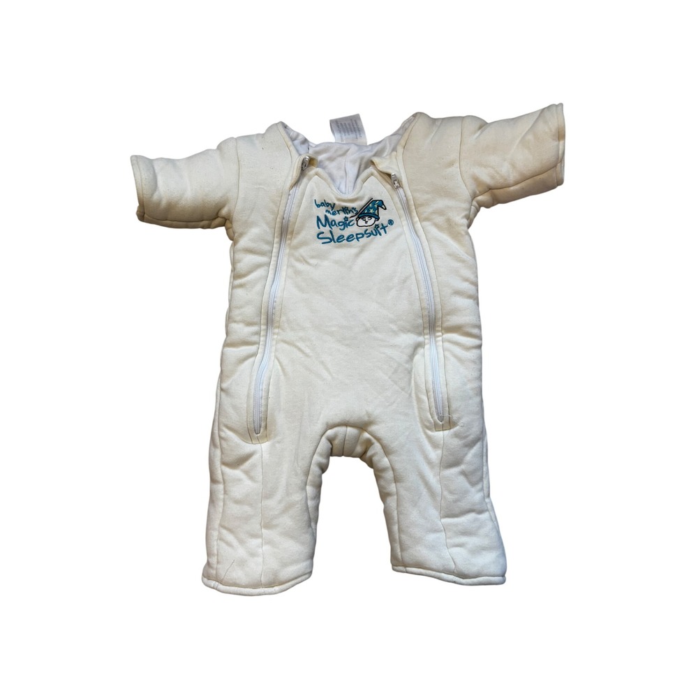 Baby Merlin Kids Magic Sleepsuit Size Small 3-6 Months Cream Cotton Transition